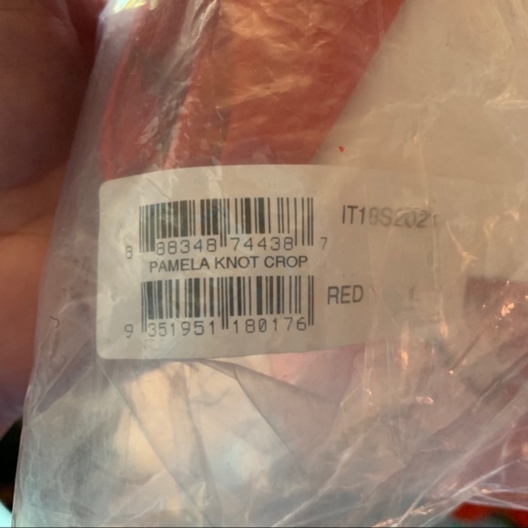 NWT TWIIN Pamela Knot Bikini Top Red L - Picture 16 of 16